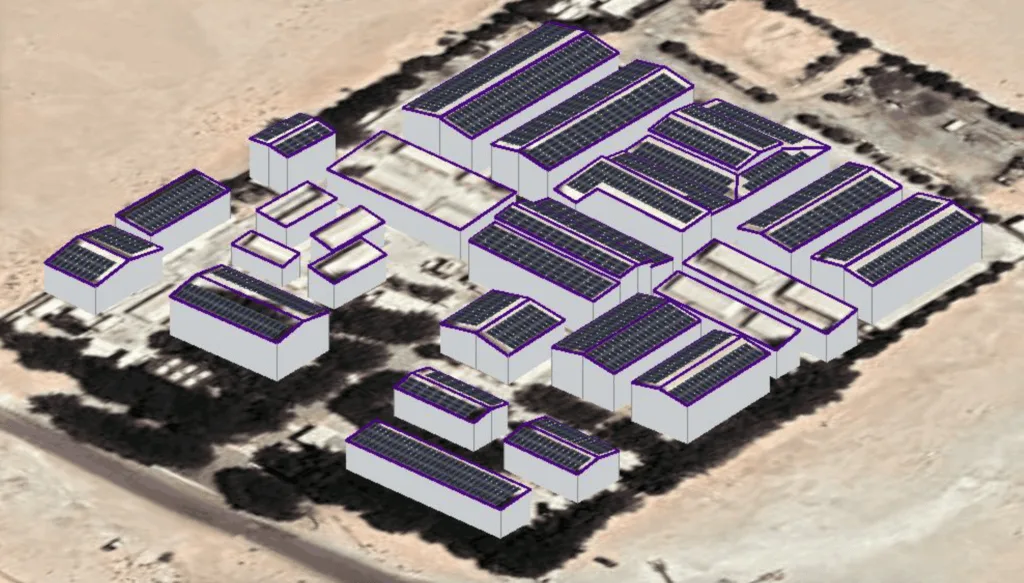 Enact Solar commercial rooftop installation in Abu Dhabi UAE, C and I solar sales support case study